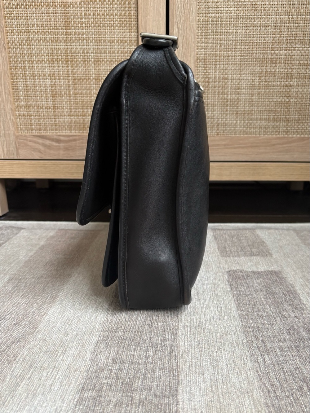COACH Vintage Metropolitan Black Leather Nickel Briefcase Laptop Bag 5180 *READ* - Picture 3 of 16